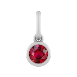 4.0mm Lab-Created Ruby Charm (Metal Color)