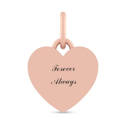 Engravable Heart-Shaped Disc Charm (1-2 Lines and Metal Color)