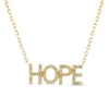 Thumbnail Image 0 of 1/15 CT. T.W. Diamond "HOPE" Necklace in 10K Gold - 16"