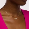 Thumbnail Image 2 of 1/15 CT. T.W. Diamond &quot;LOVE&quot; Necklace in 10K Gold - 16&quot;