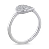 Thumbnail Image 2 of 1/6 CT. T.W. Pear-Shaped Multi-Diamond Sideways Teardrop Ring in 10K White Gold