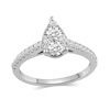 3/4 CT. T.W. Pear-Shaped Multi-Diamond Engagement Ring In 14K White Gold