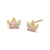 Thumbnail Image 1 of Child's Marquise and Round Multi-Color Cubic Zirconia Tiara Stud Earrings in 14K Gold