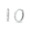 Thumbnail Image 1 of Child's 7.6mm Square Huggie Hoop Earrings in 14K White Gold