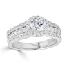 Thumbnail Image 1 of 1-1/2 CT. T.W. Diamond Frame Triple Row Engagement Ring in 14K White Gold