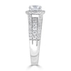 Thumbnail Image 2 of 1-1/2 CT. T.W. Diamond Frame Triple Row Engagement Ring in 14K White Gold