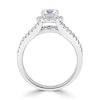 Thumbnail Image 3 of 1-1/2 CT. T.W. Diamond Frame Triple Row Engagement Ring in 14K White Gold