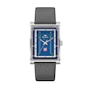 Thumbnail Image 0 of Men's Bulova Frank Lloyd Wright Grey Leather Strap Watch with Rectangular Blue Dial (Model: 96A287)