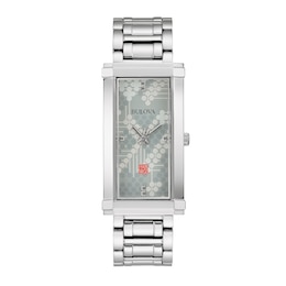 Ladies' Bulova Frank Lloyd Wright Watch with Rectangular Grey Dial (Model: 96L286)