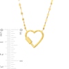 Thumbnail Image 2 of Carabiner Heart with Mirror Flat-Link Chain Necklace in 10K Gold