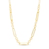 5.6mm Solid Alternating Paper Clip Link And Rolo Chain Necklace In 10K Gold - 18
