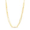 5.6mm Solid Alternating Paper Clip Link And Rolo Chain Necklace In 10K Gold - 18