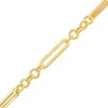 Thumbnail Image 1 of 5.6mm Alternating Link Bracelet in Solid 10K Gold – 7.5&quot;