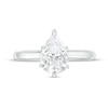 Thumbnail Image 4 of 1-1/2 CT. Certified Pear-Shaped Lab-Created Diamond Solitaire Engagement Ring in 14K White Gold (F/VS2)