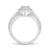 Thumbnail Image 1 of 5/8 CT. T.W. Diamond Double Pear-Shaped Frame Split Shank Engagement Ring in 10K White Gold