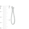 Thumbnail Image 3 of 1/2 CT. T.W. Certified Lab-Created Diamond Wavy Hoop Earrings in 14K White Gold (F/SI2)