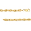 Thumbnail Image 2 of Men's 4.0mm Diamond-Cut Glitter Rope Chain Bracelet in Solid 10K Gold – 8.5"