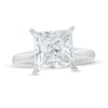 Thumbnail Image 1 of 4 CT. Certified Princess-Cut Lab-Created Diamond Solitaire Engagement Ring in 14K White Gold (F/VS2)