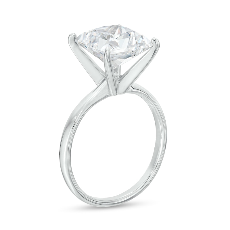 Main Image 3 of 4 CT. Certified Princess-Cut Lab-Created Diamond Solitaire Engagement Ring in 14K White Gold (F/VS2)