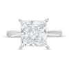 Thumbnail Image 4 of 4 CT. Certified Princess-Cut Lab-Created Diamond Solitaire Engagement Ring in 14K White Gold (F/VS2)