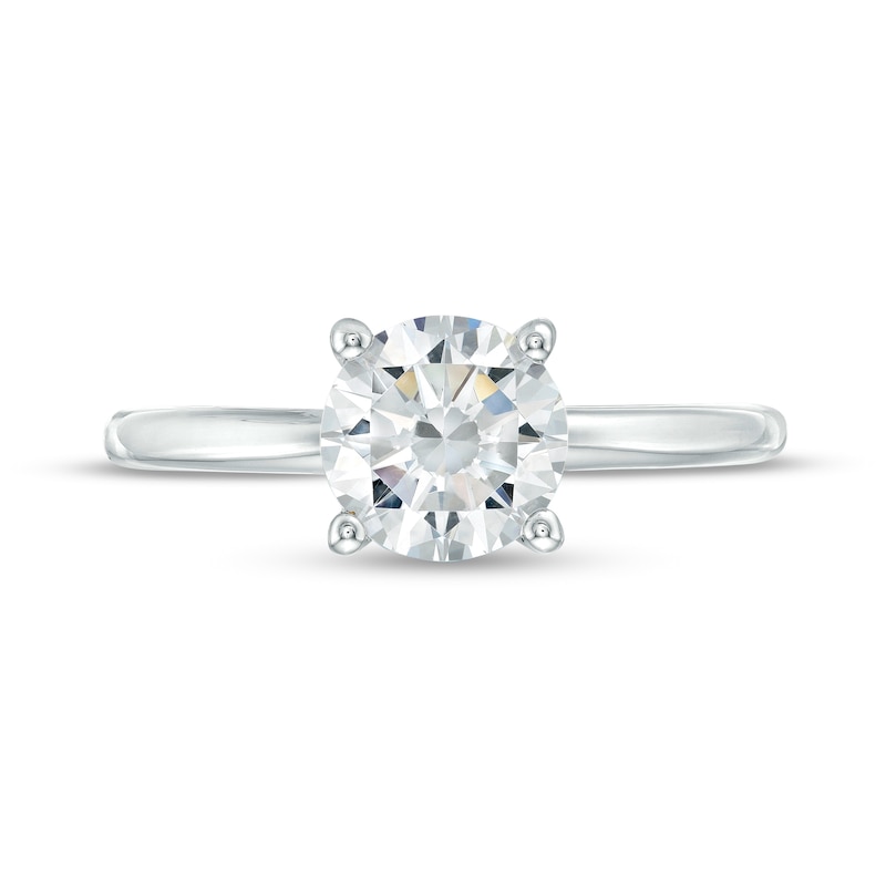 Main Image 4 of 1-1/2 CT. Certified Lab-Created Diamond Solitaire Engagement Ring in 14K White Gold (I/SI2)