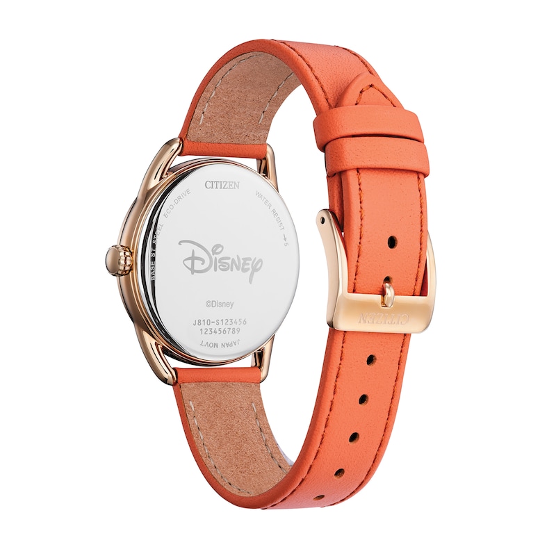 Main Image 3 of Ladies' Citizen Eco-Drive® Mickey Mouse & Friends Minnie Diamond Rose-Tone Strap Watch (Model: FE6087-04W)