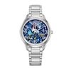 Thumbnail Image 1 of Ladies' Citizen Eco-Drive® Mickey Mouse & Friends Disco Minnie Crystal Watch with Blue Dial (Model: FE6106-52W)