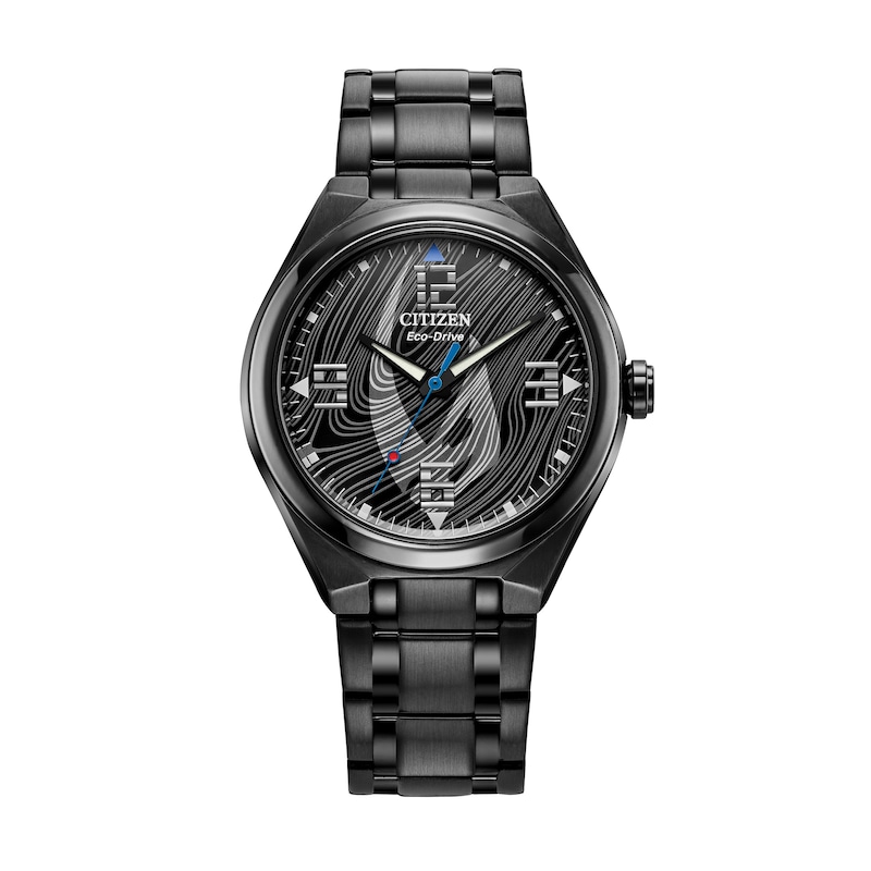 Main Image 1 of Men's Citizen Eco-Drive® Star Wars™ Mandalorian™ Black Strap Watch (Model: AW2045-57W)