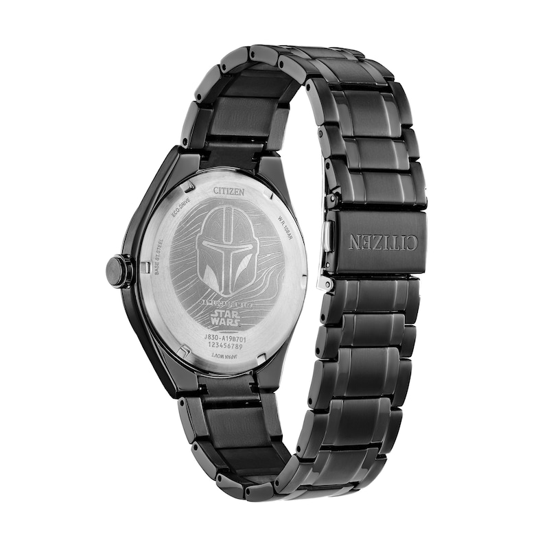 Main Image 3 of Men's Citizen Eco-Drive® Star Wars™ Mandalorian™ Black Strap Watch (Model: AW2045-57W)