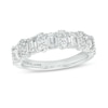 Thumbnail Image 1 of Vera Wang Love Collection 1-1/2 CT. T.W. Certified Lab-Created Diamond Alternating Anniversary Band in 14K White Gold (F/VS2)