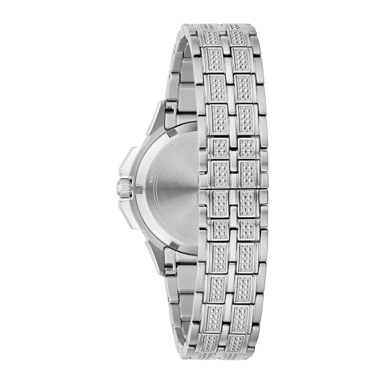 Main Image 3 of Ladies' Bulova Octava Crystal Watch with Silver-Tone Dial (Model: 96L305)