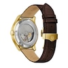 Thumbnail Image 4 of Men's Bulova Classic Wilton Gold-Tone Automatic Brown Leather Strap Watch with Silver-Tone Dial (Model: 97B210)