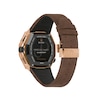 Thumbnail Image 3 of Men's Bulova Precisionist X Rose-Tone Chronograph Brown Leather Strap Watch with Black Dial (Model: 98B356)