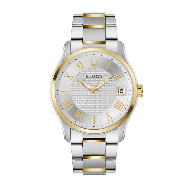 Main Image 1 of Men's Bulova Classic Wilton Two-Tone Watch with Silver-Tone Dial (Model: 98B391)