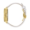 Thumbnail Image 2 of Men's Bulova Precisionist 3/4 CT. T.W. Diamond Gold-Tone White Leather Strap Watch (Model: 98J119)