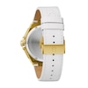 Thumbnail Image 3 of Men's Bulova Precisionist 3/4 CT. T.W. Diamond Gold-Tone White Leather Strap Watch (Model: 98J119)