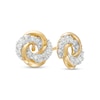 Thumbnail Image 1 of Child's Cubic Zirconia Love Knot Stud Earrings in 14K Gold