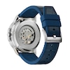 Thumbnail Image 3 of Men's Bulova Marine Star Automatic Blue Leather Strap Watch with Blue Skeleton Dial (Model: 96A291)