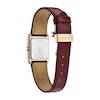 Thumbnail Image 2 of Ladies' Citizen Eco-Drive® Bianca Gold-Tone Red Leather Strap Watch with Square Mother-of-Pearl Dial (Model: EW5593-05D)