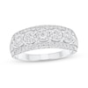 Thumbnail Image 1 of 1/2 CT. T.W. Diamond Triple Row Five Stone Anniversary Band in 10K White Gold