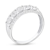 Thumbnail Image 2 of 1/2 CT. T.W. Diamond Triple Row Five Stone Anniversary Band in 10K White Gold