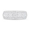 Thumbnail Image 3 of 1/2 CT. T.W. Diamond Triple Row Five Stone Anniversary Band in 10K White Gold