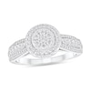 Thumbnail Image 1 of 1/2 CT. T.W. Multi-Diamond Frame Triple Row Engagement Ring in 10K White Gold