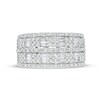 Thumbnail Image 4 of 1 CT. T.W. Baguette and Round Diamond Multi-Row Anniversary Band in 10K White Gold