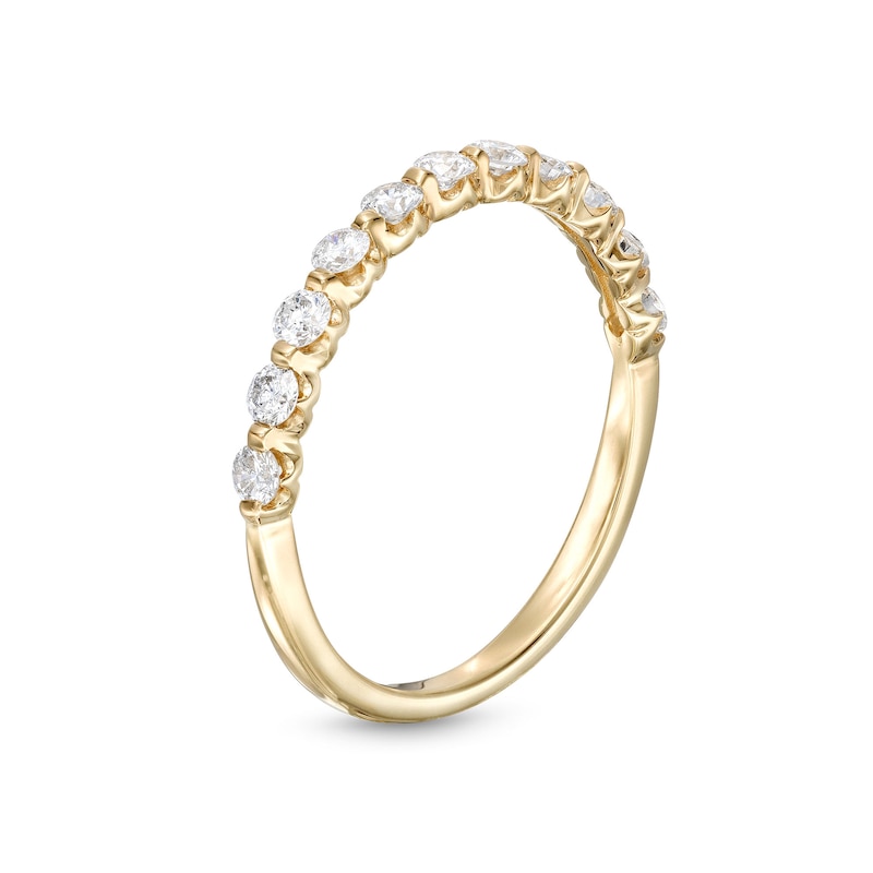 Main Image 3 of 1/2 CT. T.W. Diamond Eleven Stone Station Wedding Band in 14K Gold