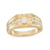 Thumbnail Image 1 of Men's 1 CT. T.W. Diamond Channel-Set Graduated Sides Ring in 10K Gold