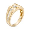 Thumbnail Image 3 of Men's 1 CT. T.W. Diamond Channel-Set Graduated Sides Ring in 10K Gold