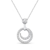 Thumbnail Image 1 of 1/3 CT. T.W. Diamond Swirl Pendant in 14K White Gold