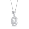 Thumbnail Image 2 of 1/3 CT. T.W. Diamond Swirl Pendant in 14K White Gold