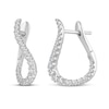 Thumbnail Image 0 of 3/8 CT. T.W. Diamond Figure Eight Front/Back Earrings in 14K White Gold